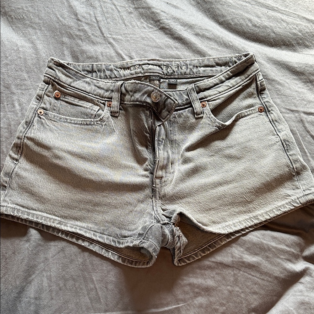 Light Gray Denim Shorts